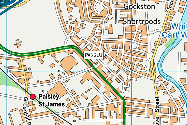 PA3 2LU map - OS VectorMap District (Ordnance Survey)