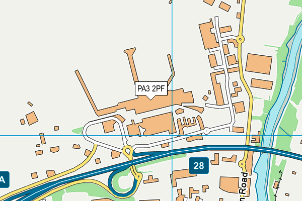 PA3 2PF map - OS VectorMap District (Ordnance Survey)