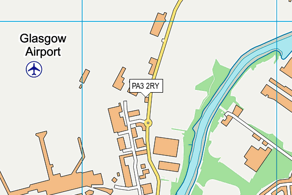 PA3 2RY map - OS VectorMap District (Ordnance Survey)