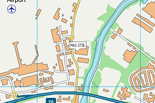PA3 2TB map - OS VectorMap District (Ordnance Survey)
