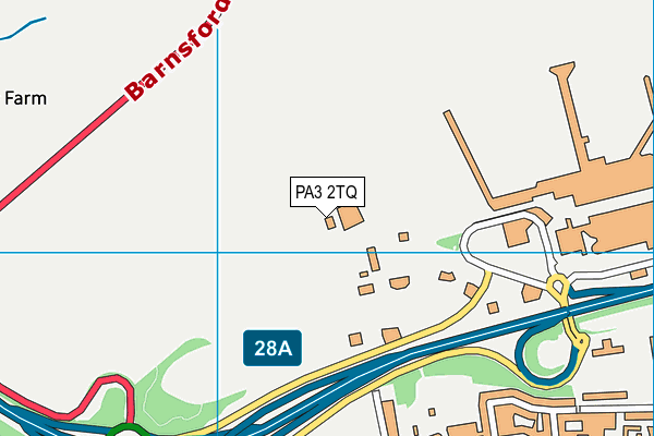 PA3 2TQ map - OS VectorMap District (Ordnance Survey)