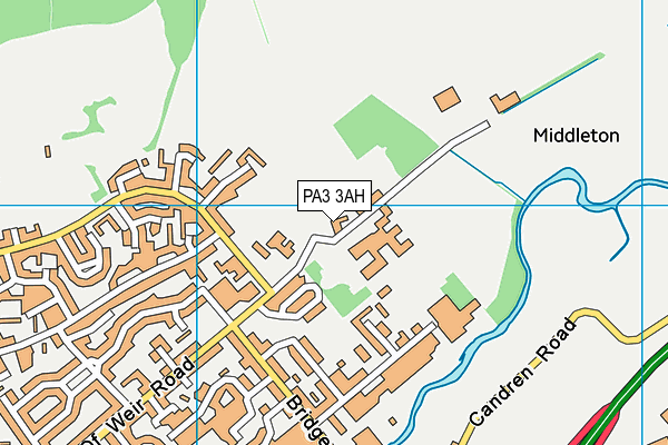 PA3 3AH map - OS VectorMap District (Ordnance Survey)