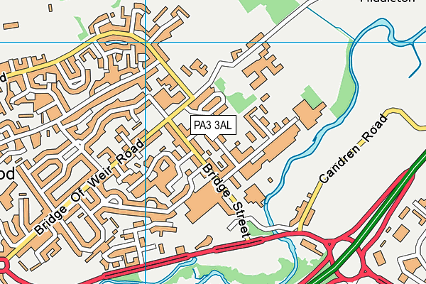 PA3 3AL map - OS VectorMap District (Ordnance Survey)