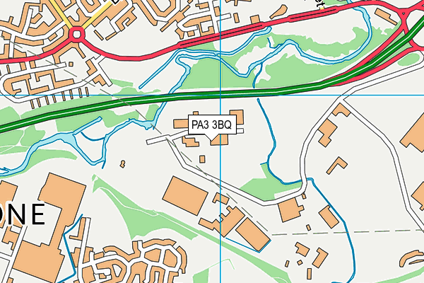 PA3 3BQ map - OS VectorMap District (Ordnance Survey)