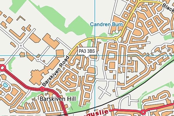 PA3 3BS map - OS VectorMap District (Ordnance Survey)