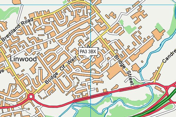 PA3 3BX map - OS VectorMap District (Ordnance Survey)