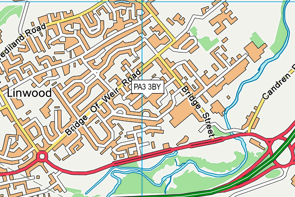 PA3 3BY map - OS VectorMap District (Ordnance Survey)