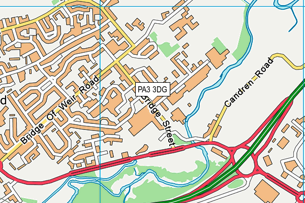 PA3 3DG map - OS VectorMap District (Ordnance Survey)