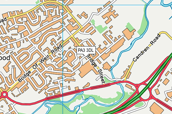 PA3 3DL map - OS VectorMap District (Ordnance Survey)