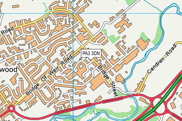 PA3 3DN map - OS VectorMap District (Ordnance Survey)