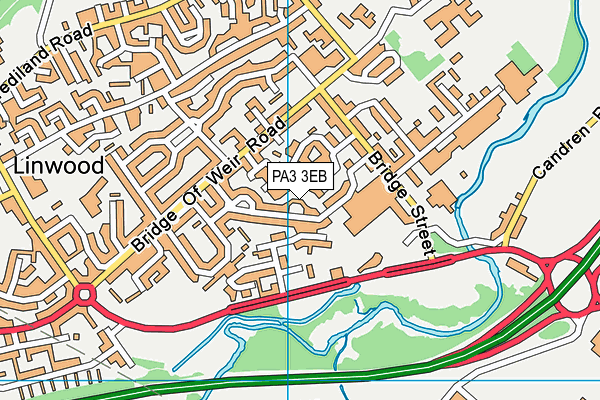 PA3 3EB map - OS VectorMap District (Ordnance Survey)