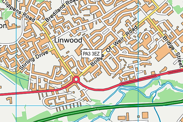 PA3 3EZ map - OS VectorMap District (Ordnance Survey)