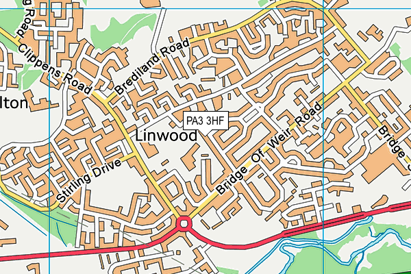 PA3 3HF map - OS VectorMap District (Ordnance Survey)