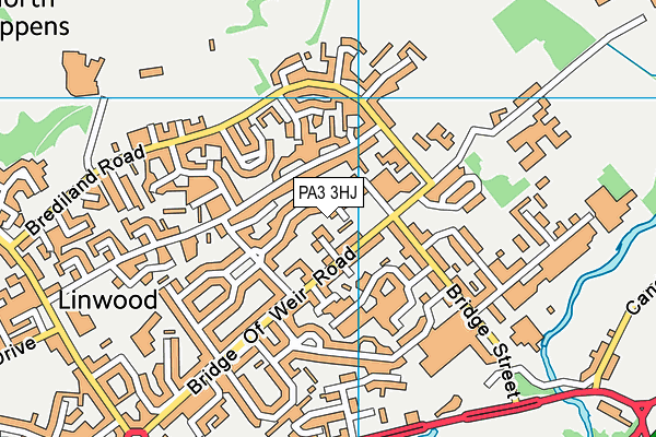 PA3 3HJ map - OS VectorMap District (Ordnance Survey)