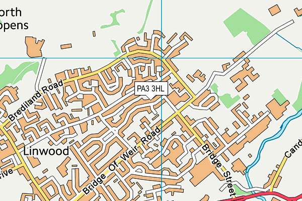 PA3 3HL map - OS VectorMap District (Ordnance Survey)