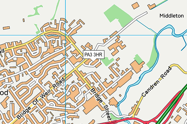 PA3 3HR map - OS VectorMap District (Ordnance Survey)
