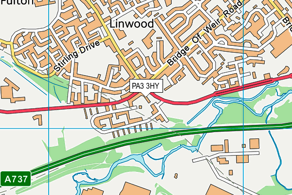 PA3 3HY map - OS VectorMap District (Ordnance Survey)