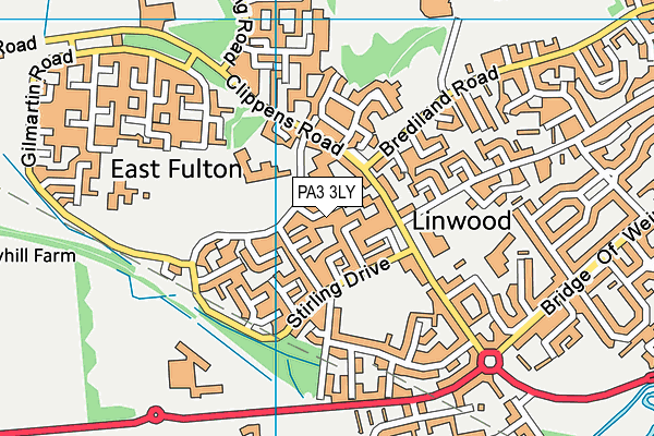 PA3 3LY map - OS VectorMap District (Ordnance Survey)