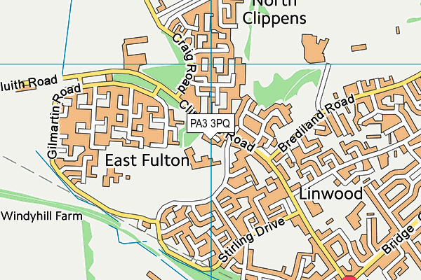 PA3 3PQ map - OS VectorMap District (Ordnance Survey)