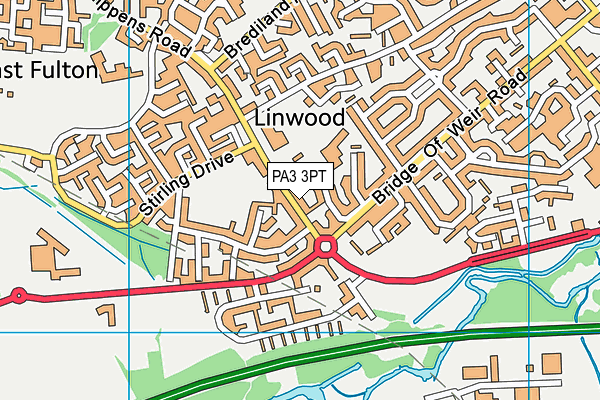 PA3 3PT map - OS VectorMap District (Ordnance Survey)