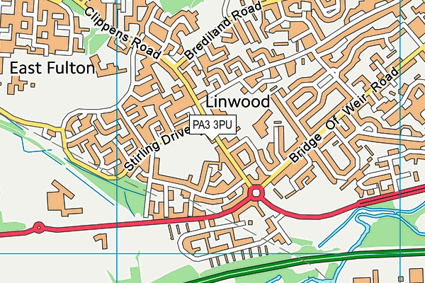 PA3 3PU map - OS VectorMap District (Ordnance Survey)