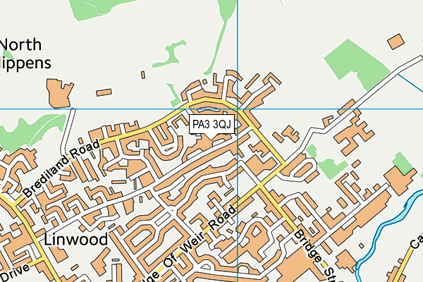 PA3 3QJ map - OS VectorMap District (Ordnance Survey)