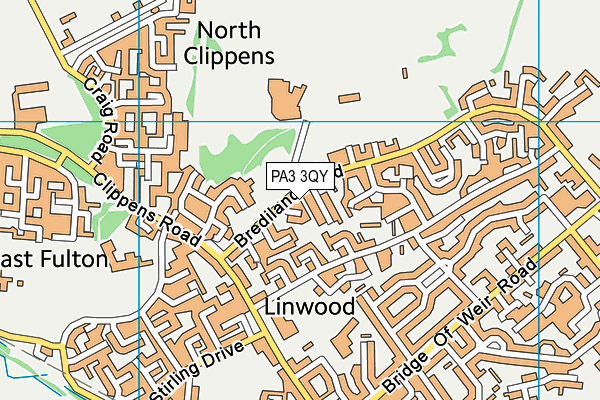 PA3 3QY map - OS VectorMap District (Ordnance Survey)