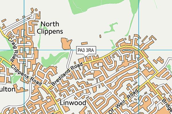 PA3 3RA map - OS VectorMap District (Ordnance Survey)