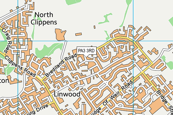 PA3 3RD map - OS VectorMap District (Ordnance Survey)