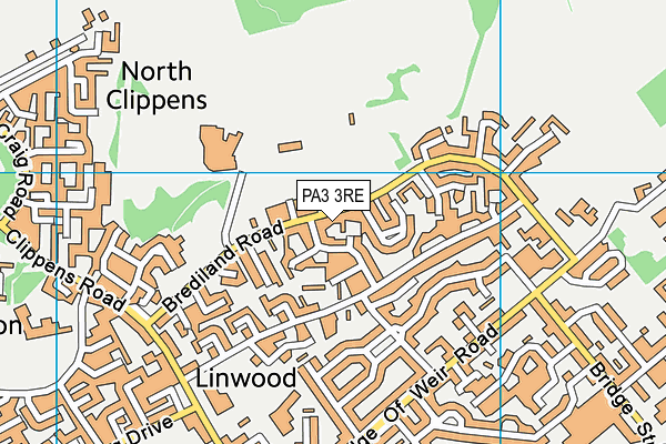 PA3 3RE map - OS VectorMap District (Ordnance Survey)