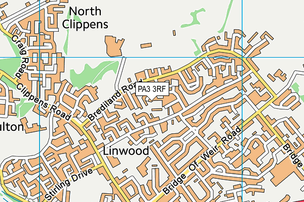PA3 3RF map - OS VectorMap District (Ordnance Survey)