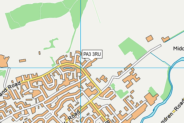 PA3 3RU map - OS VectorMap District (Ordnance Survey)