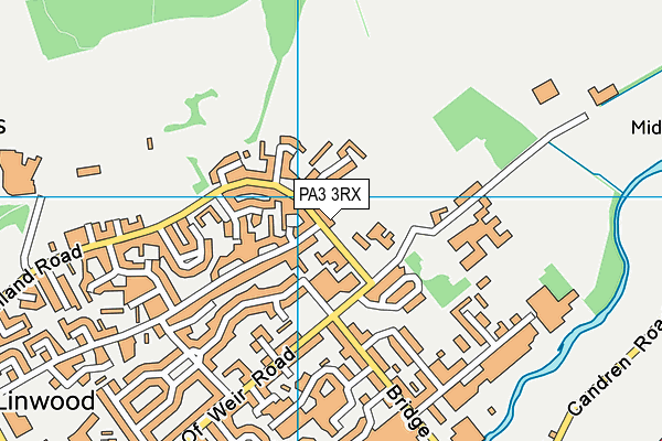 PA3 3RX map - OS VectorMap District (Ordnance Survey)