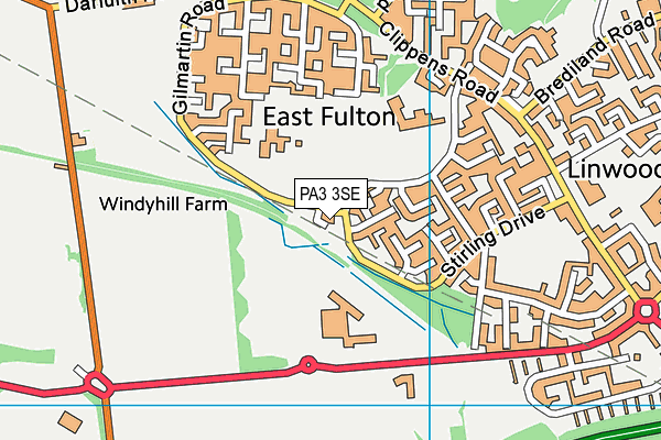 PA3 3SE map - OS VectorMap District (Ordnance Survey)