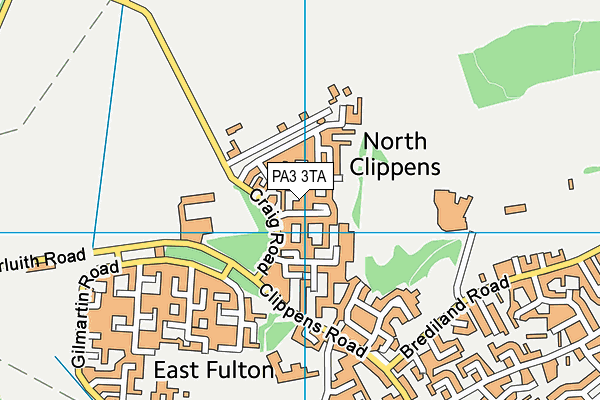 PA3 3TA map - OS VectorMap District (Ordnance Survey)