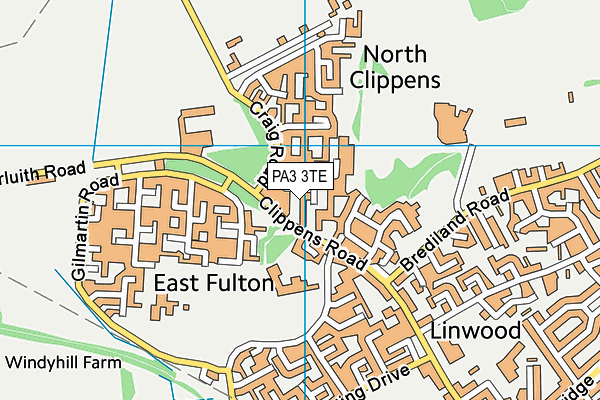 PA3 3TE map - OS VectorMap District (Ordnance Survey)