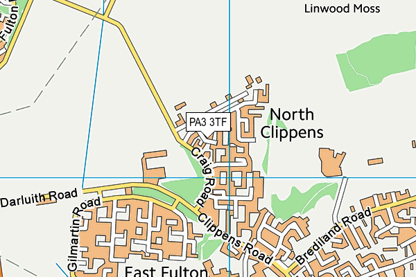 PA3 3TF map - OS VectorMap District (Ordnance Survey)