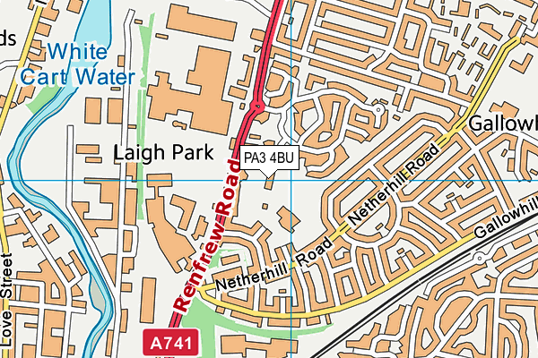 PA3 4BU map - OS VectorMap District (Ordnance Survey)