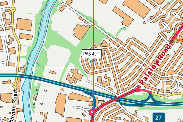 PA3 4JT map - OS VectorMap District (Ordnance Survey)