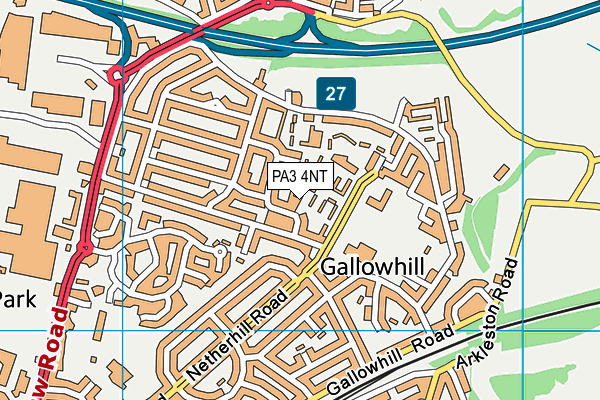 PA3 4NT map - OS VectorMap District (Ordnance Survey)