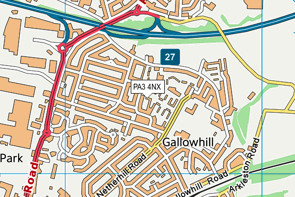 PA3 4NX map - OS VectorMap District (Ordnance Survey)