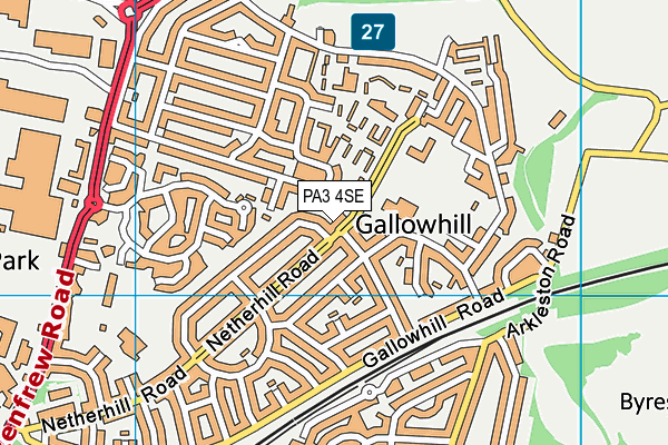 PA3 4SE map - OS VectorMap District (Ordnance Survey)