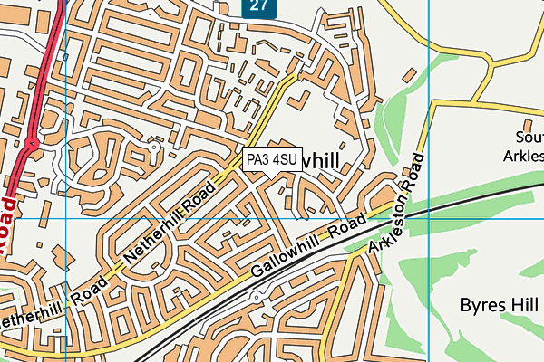 PA3 4SU map - OS VectorMap District (Ordnance Survey)