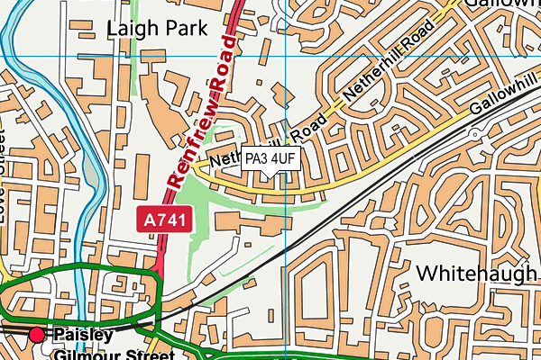 PA3 4UF map - OS VectorMap District (Ordnance Survey)