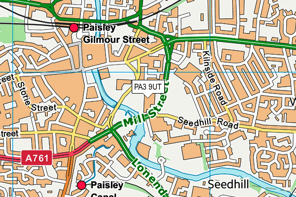 PA3 9UT map - OS VectorMap District (Ordnance Survey)