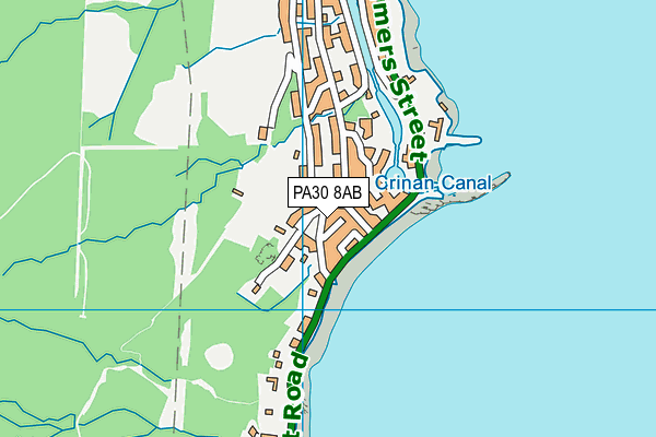 PA30 8AB map - OS VectorMap District (Ordnance Survey)