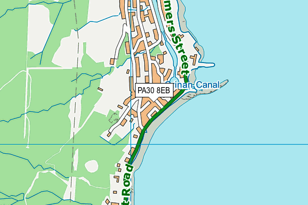 PA30 8EB map - OS VectorMap District (Ordnance Survey)