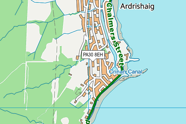 PA30 8EH map - OS VectorMap District (Ordnance Survey)