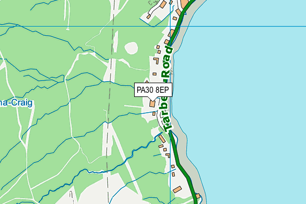PA30 8EP map - OS VectorMap District (Ordnance Survey)