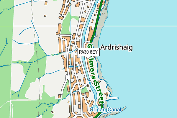 PA30 8EY map - OS VectorMap District (Ordnance Survey)